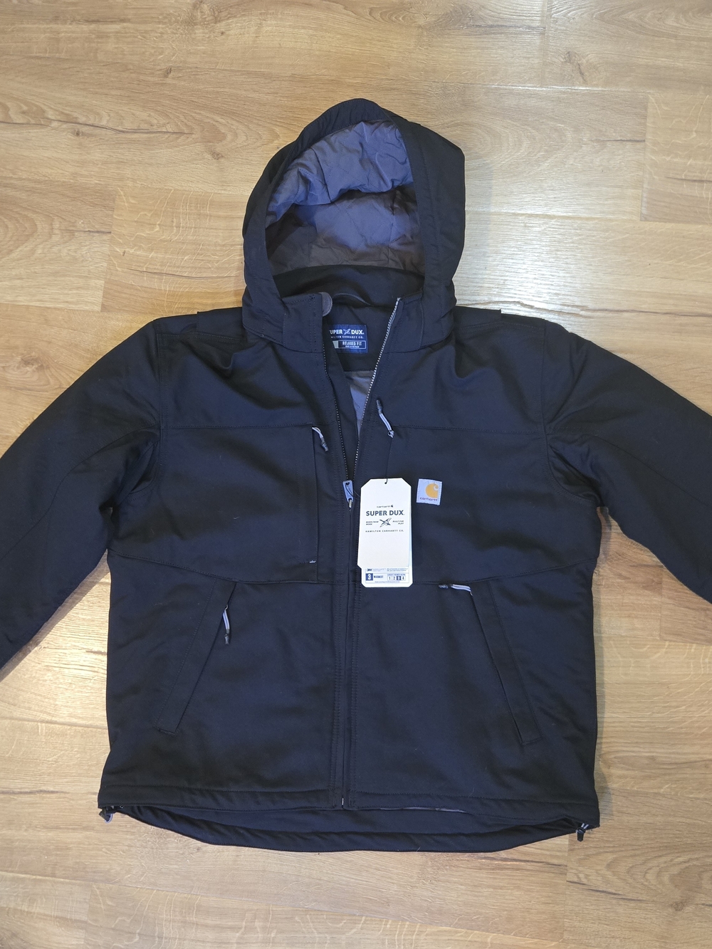 Carhartt Men's Super Dux Black Hooded Insulated Jacket